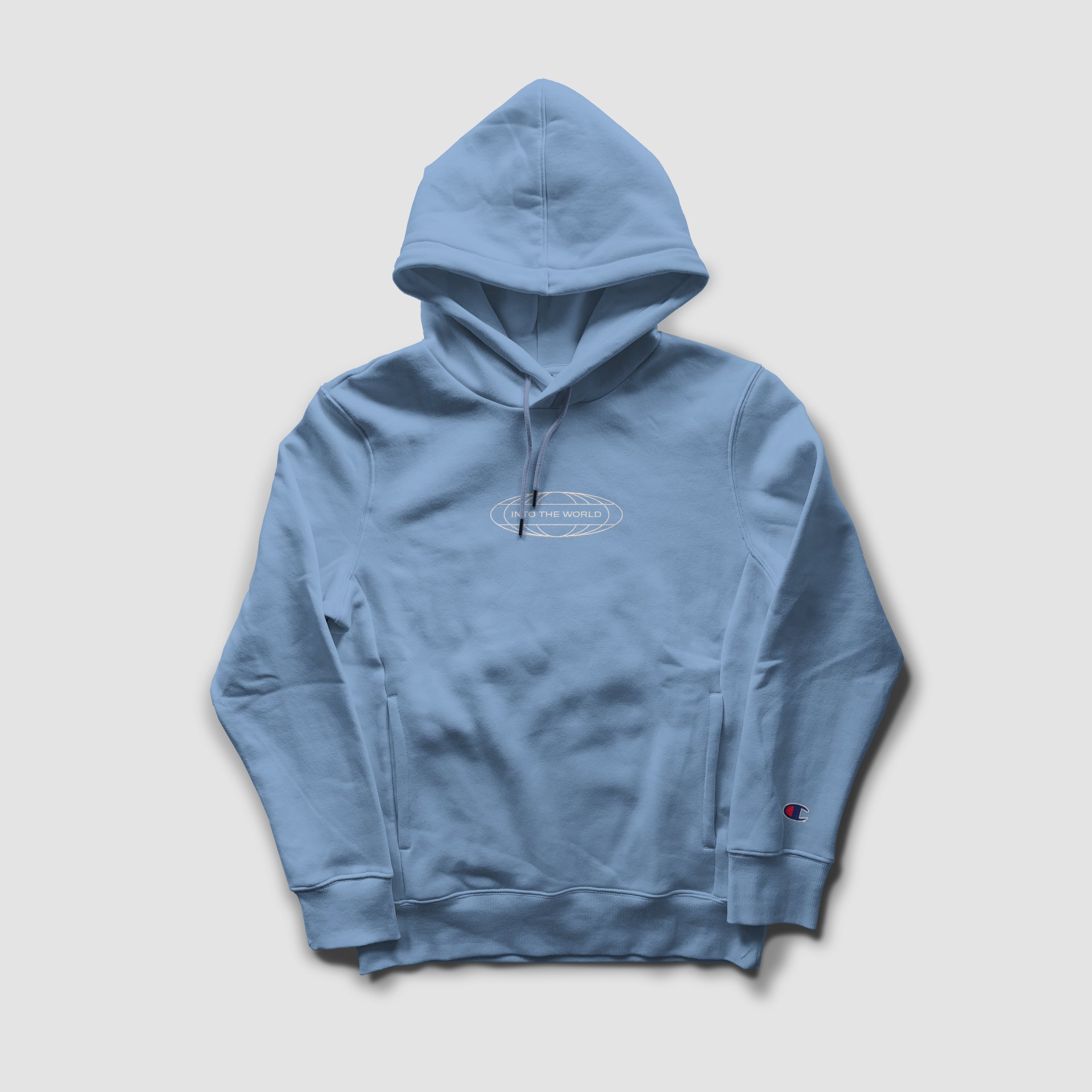 Champion sweater teal world best sale